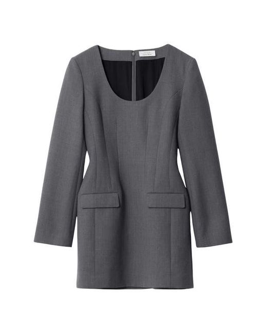 & Other Stories Black Long Sleeve Tailored Minidress