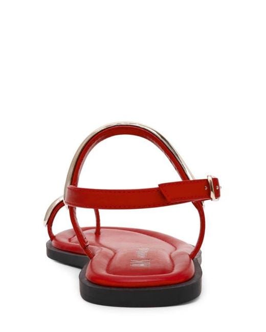 Anne Klein Red Kallian Toe Loop Sandal