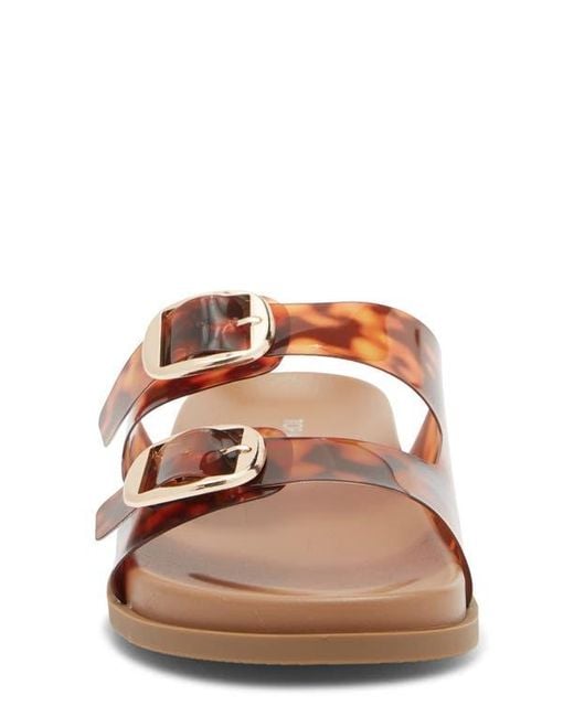 Top Moda Multicolor Daniela Clear Double Strap Slide Sandal