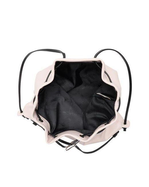 Longchamp Pink Leather Cinch Backpack