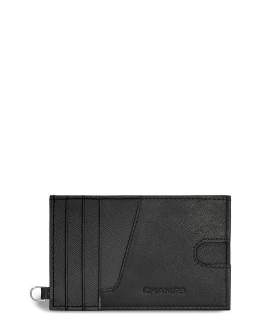 CHAMPS Black Iconic Leather Card Case for men