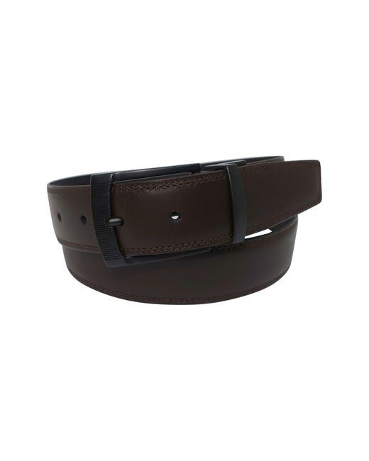 Boconi Black Reversible Matte Leather Belt for men
