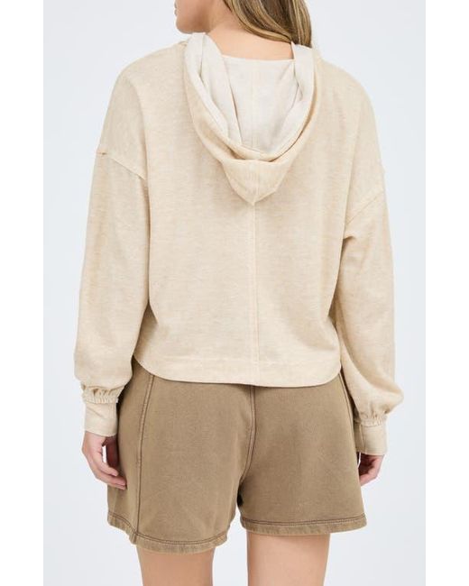 Blu Pepper Natural Solid Hooded Henley