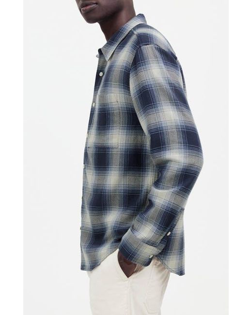 Madewell Blue Easy Long-Sleeve Cotton Dobby Button-Up Shirt for men
