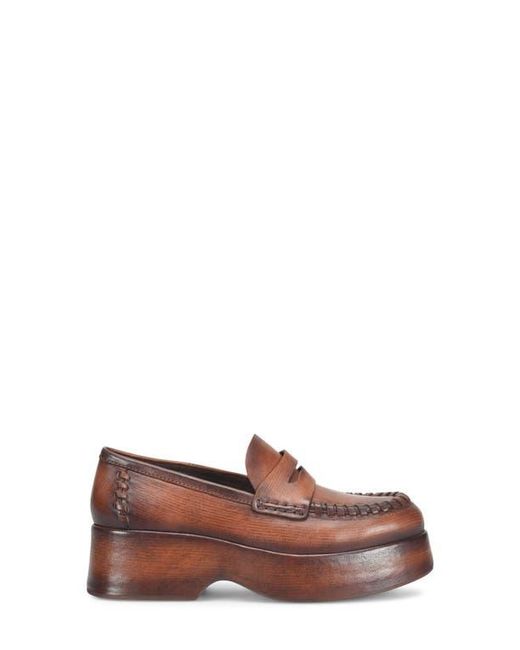Kork-Ease Brown Pixie Platform Penny Loafer