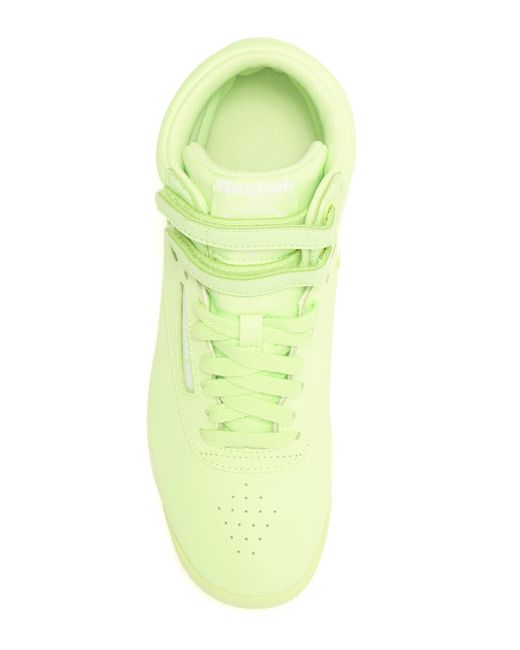 Lime green reebok hot sale freestyle high tops