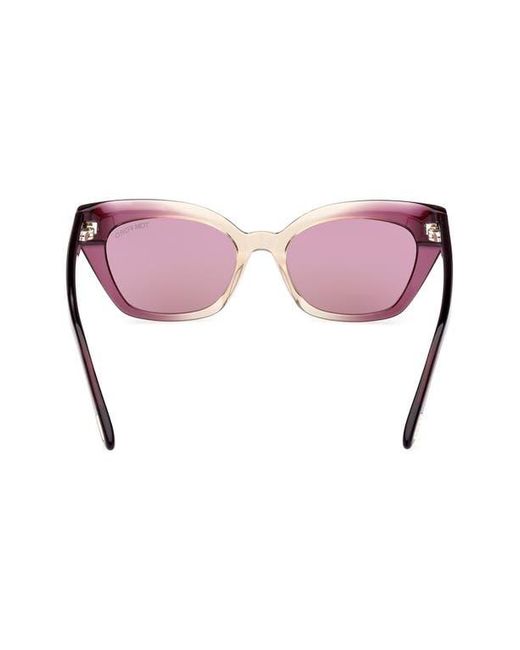 Tom Ford Pink Juliette 52Mm Cat Eye Sunglasses