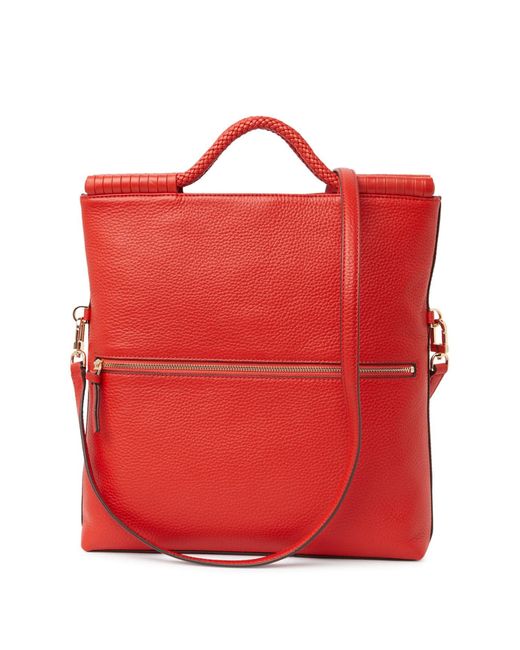 Tory Burch Taylor Leather Crossbody Bag in Poppy Orange (Red) - Lyst
