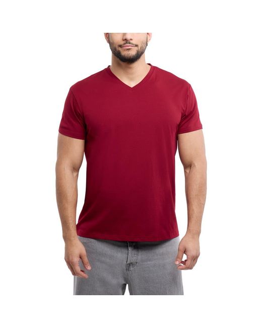 Xray Jeans Red V-Neck Flex T-Shirt for men