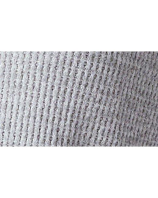 Lucky Brand Gray Cloud Waffle Texture Top