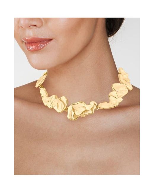 Jardin Metallic Liquid Metal Collar Necklace