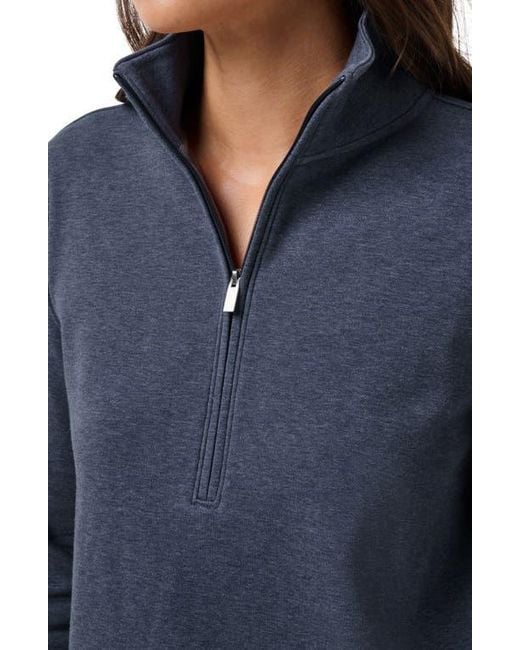 Travis Mathew Blue Cloud Half Zip Pullover