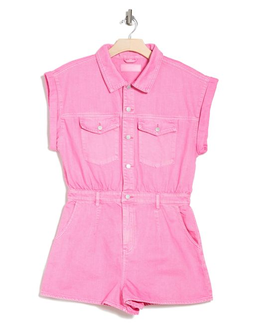 Blank NYC Pink Garment Dye Cotton Romper