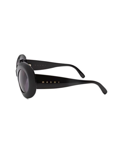 Marni Black 58Mm Round Sunglasses