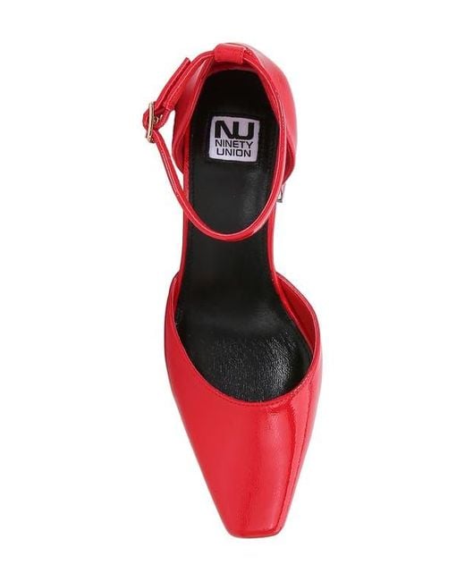 Ninety Union Red Megan Square Toe Pump