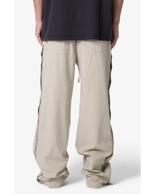 MNML Natural Oversize Side Snap Nylon Pants for men