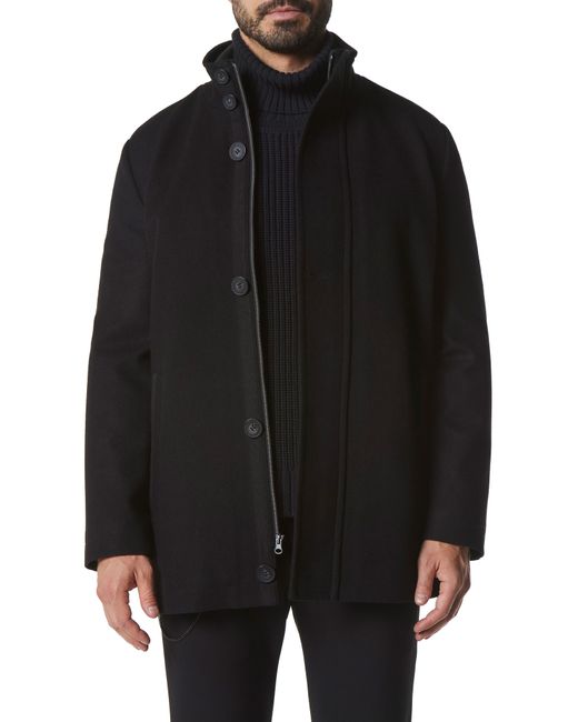 Marc New York Black Dorsey Wool Blend Car Coat for men
