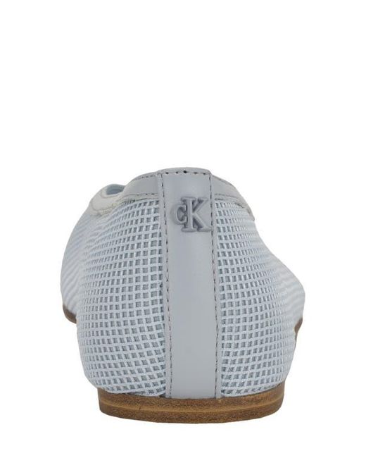 Calvin Klein White Zinya Flat