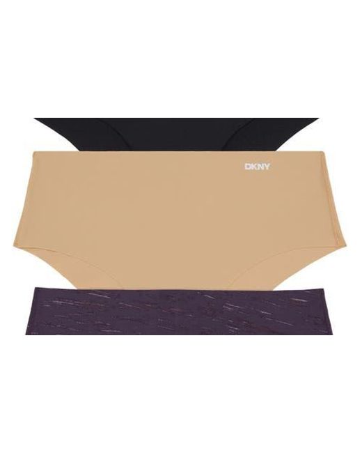 DKNY Purple Litewear Cut Anywear 3-Pack Hipster Panties