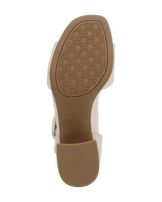 Vionic White Chardonnay Block Heel Sandal