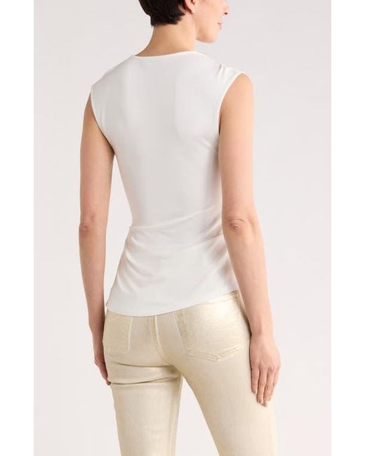 Jonathan Simkhai White Casmi Ruched Top