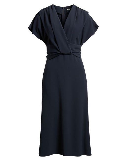 Boss Blue Debasa Twist Front Dress