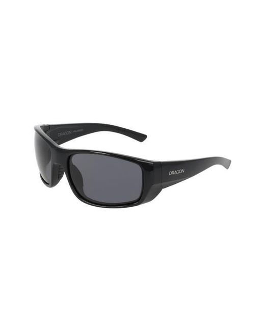 Dragon Black 64Mm Oversize Rectangular Sunglasses for men