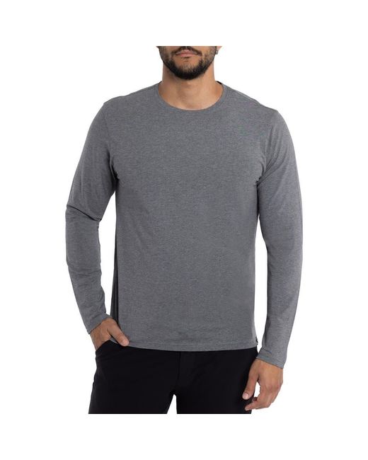 Xray Jeans Gray Crewneck Long Sleeve T-Shirt for men