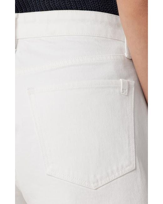 Joe's Jeans White The Jessie Frayed High Waist Relaxed Denim Shorts