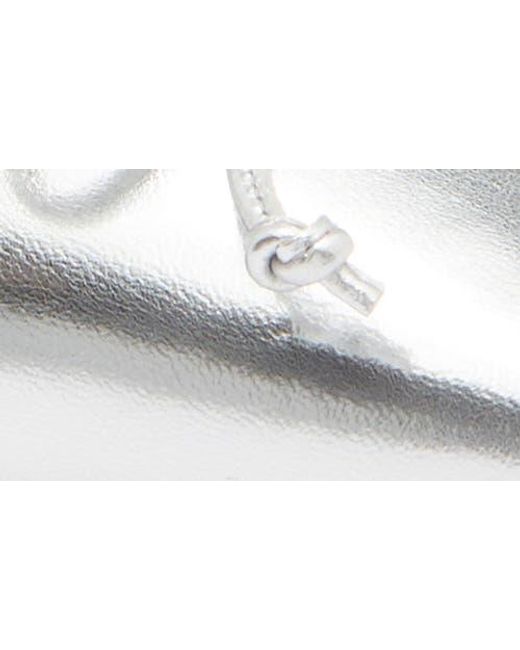 Stuart Weitzman White Gabby Bow Flat