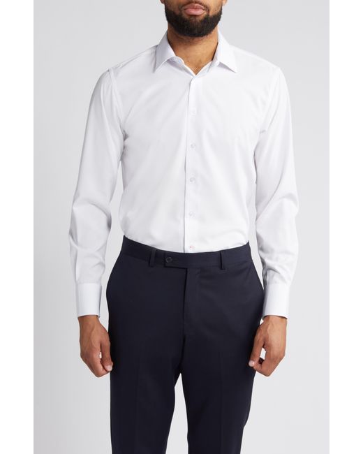 Nautica White Slim Fit Solid Dress Shirt for men