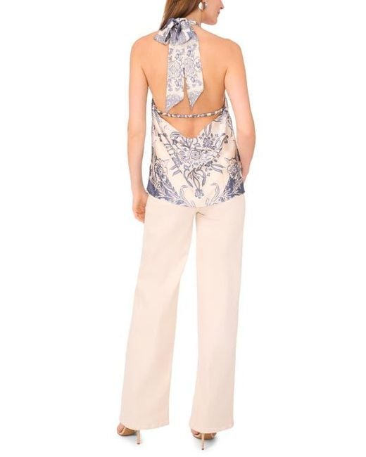 Parker Blue The Erica Satin Halter Neck Top