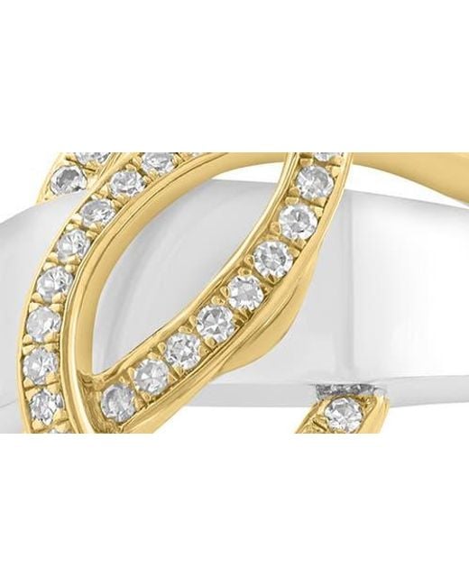 Effy White Two-Tone Diamond Ring