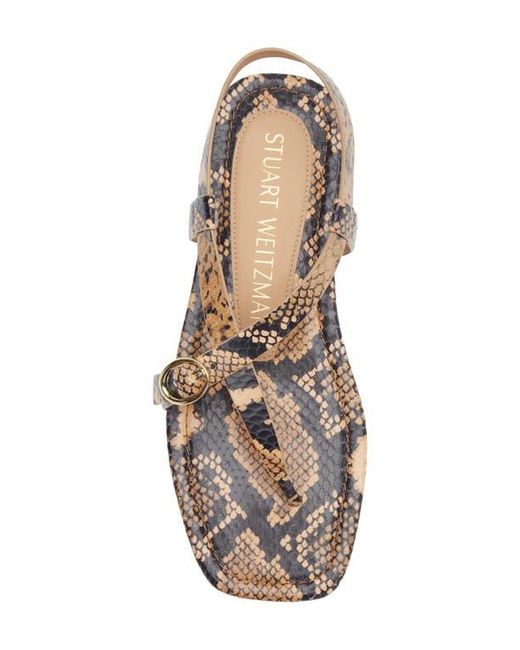 Stuart Weitzman Multicolor Benni Slingback Flat Sandal