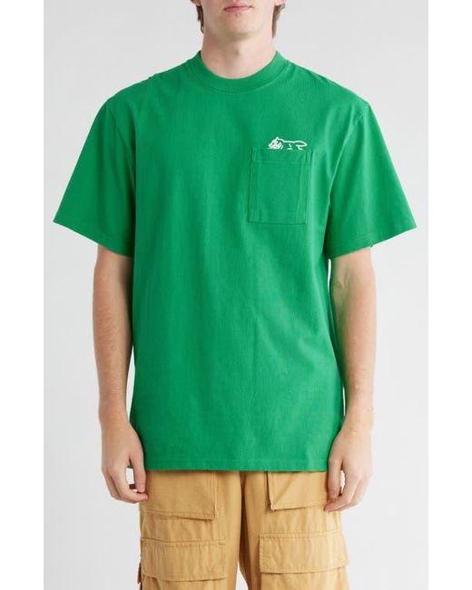 ICECREAM Green Running Dog Pocket T-Shirt for men