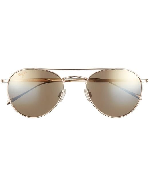 Maui Jim Brown 52Mm Core Aviator Polarized Sunglasses for men
