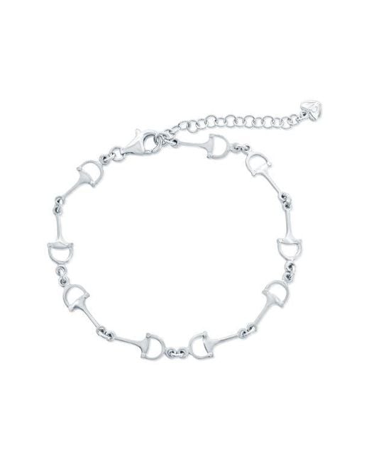 Simona White Link Chain Bracelet