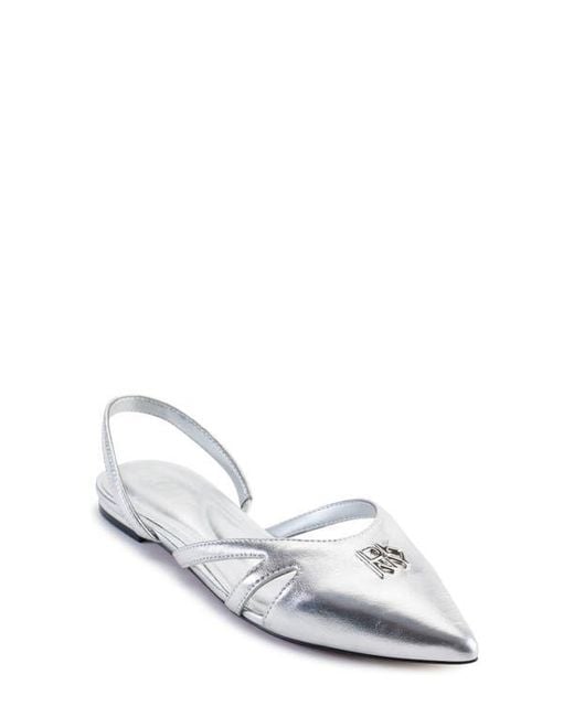 DKNY White Verity Slingback Flat