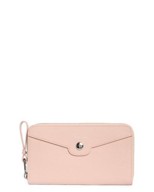 Longchamp Pink Go Zip Around Wallet