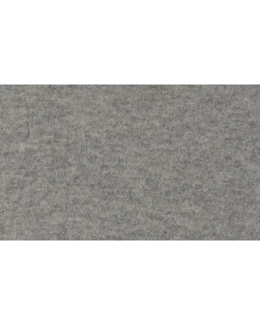 Sofiacashmere Gray Ruffle Mock Neck Cashmere Sweater