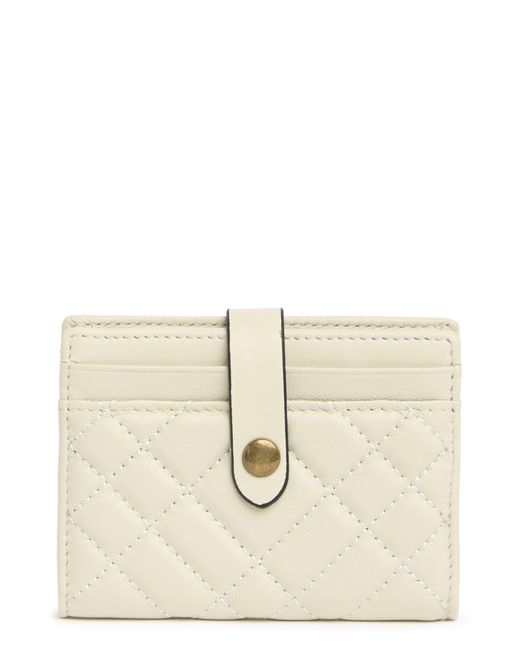 Kurt Geiger Natural Quilted Leather Bifold Card Wallet