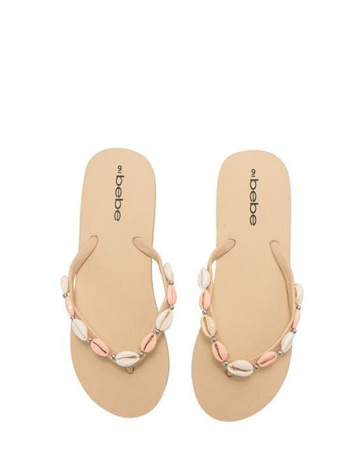 Bebe Natural Seashell Flip Flop