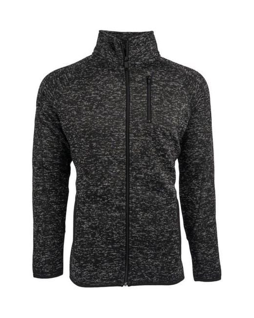 Burnside Black Knit Sweater Jacket for men