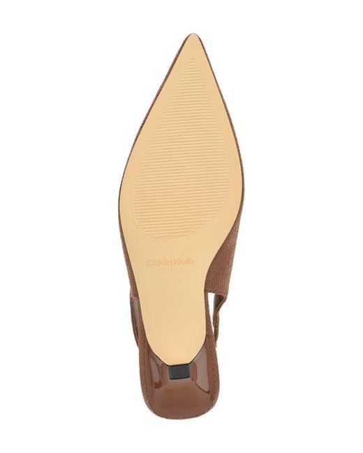 Calvin Klein Brown Chellie Pointed Toe Slingback Pump