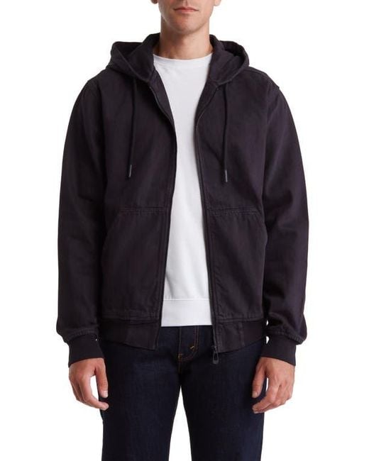 Noize Black Tito Denim Zip Jacket for men