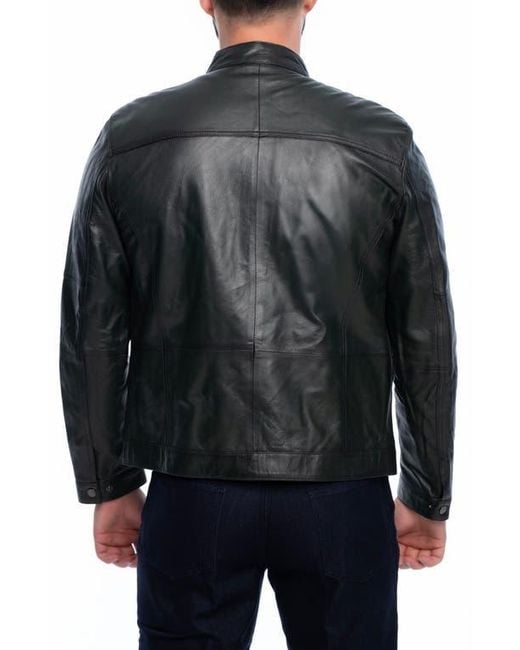VELLAPAIS Black Soft Leather Jacket for men