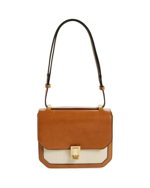 Rag & Bone Brown Max Leather & Canvas Crossbody Bag