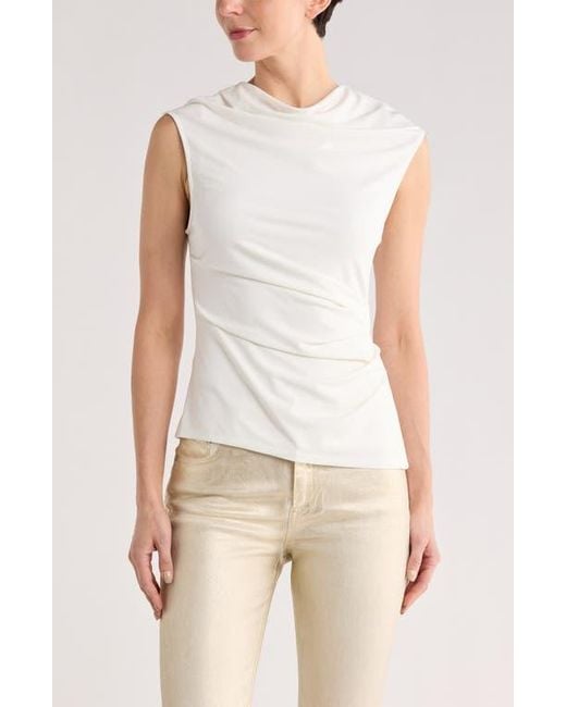 Jonathan Simkhai White Casmi Ruched Top