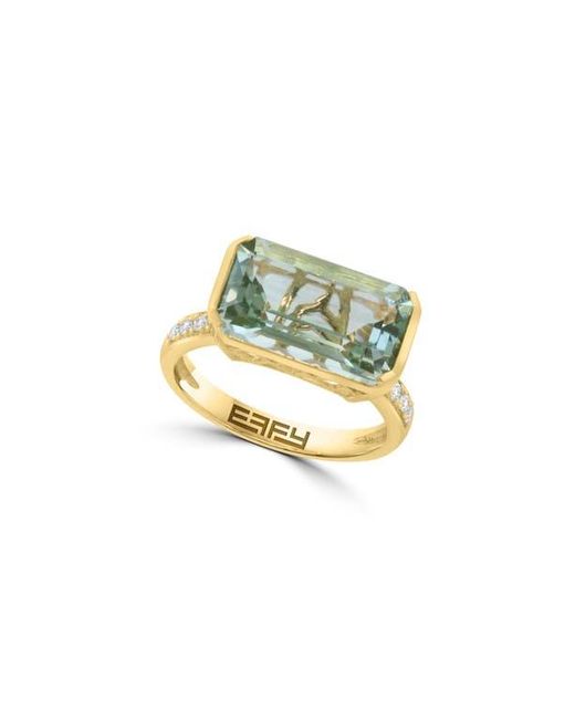 Effy Metallic Quartz & Diamond Ring