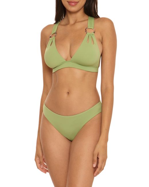 Becca Green Color Code Ring Halter Two-piece Bikini